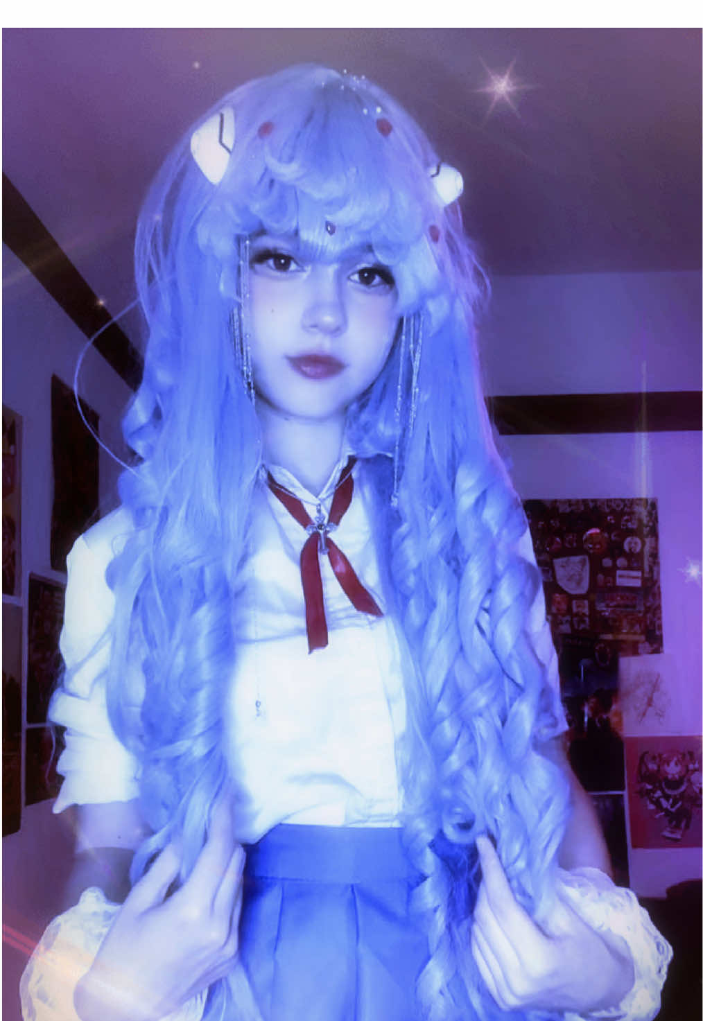 Idk but these filters are such a vibe 😋 #reiayanami #reiayanamicosplay #evangelion #neongenesisevangelion #evangelioncosplay 