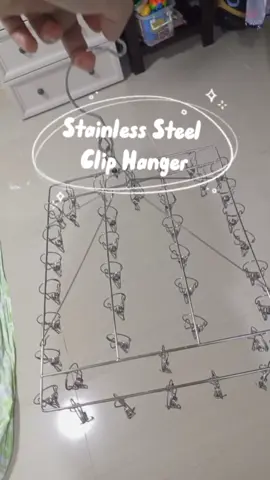 Stainless Steel Clip Hanger #laundry #essentials #CapCut 