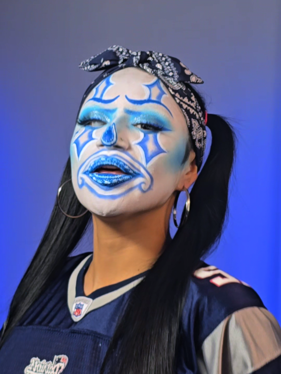 maquillaje cholo azul💙🖌 #cholostyle #maquillajeazul💙 #cholo #oldies 