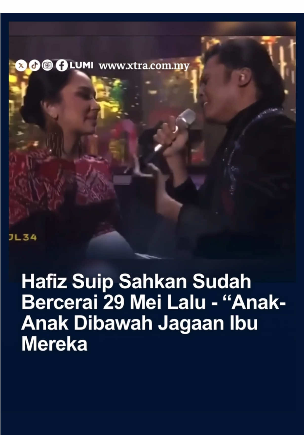 Hafiz Suip sah bercerai dengan bekas isteri pada 29 Mei lepas.. Kita doakan yang terbaik mereka, amin... 🤲🏻 Semoga urusan dipermudahkan.. #fyp #xtra #hafizsuip #cerai #isteri 