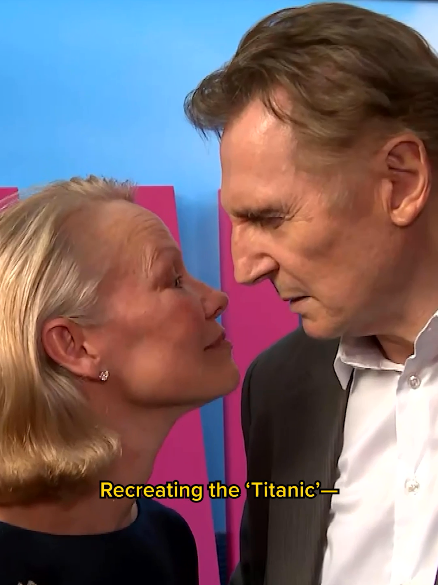 Are Pamela Anderson and Liam Neeson about to kiss right now...? 🫣🫣🫣 #liamneeson #pamanderson