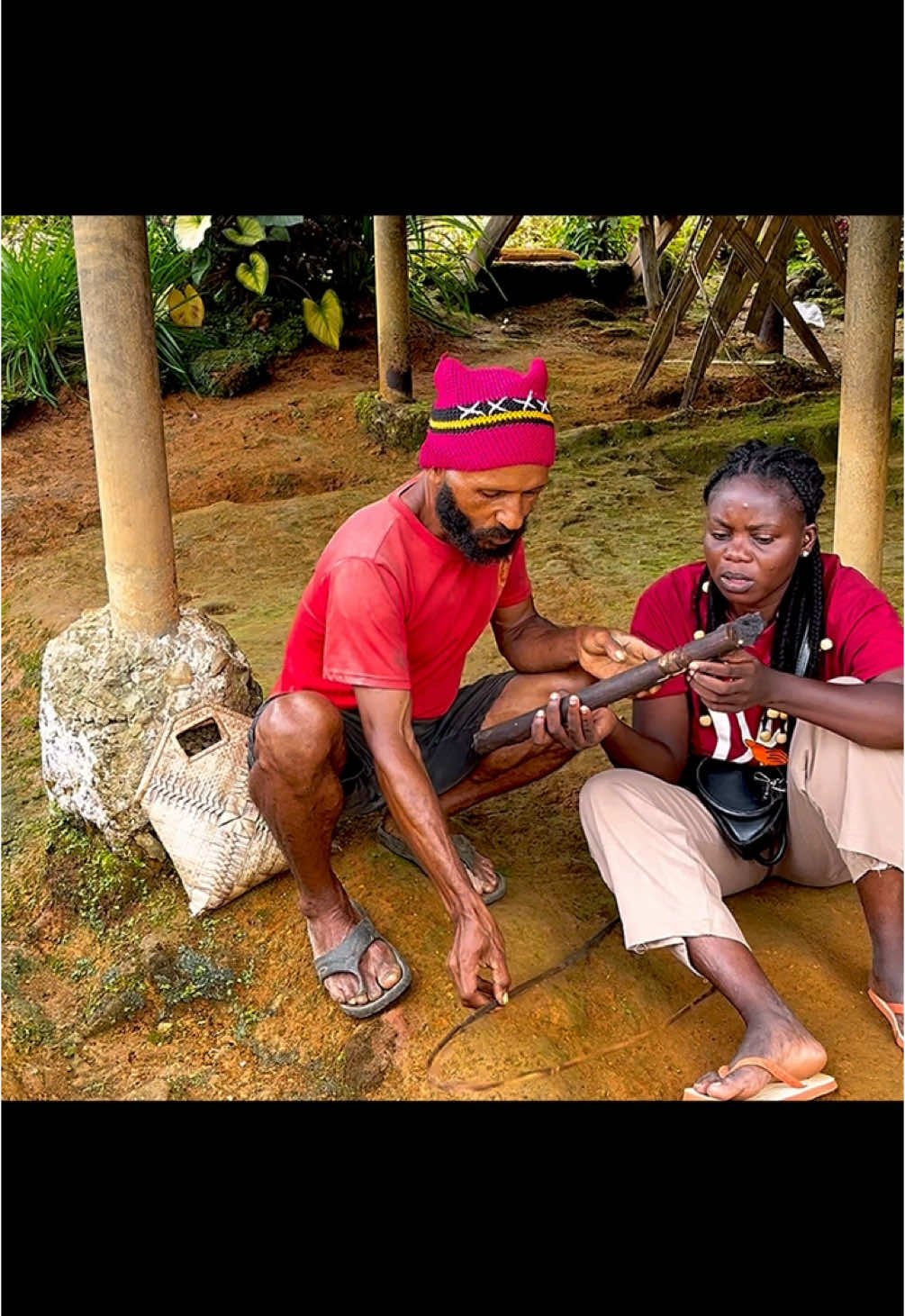 Traditional way of making fire 