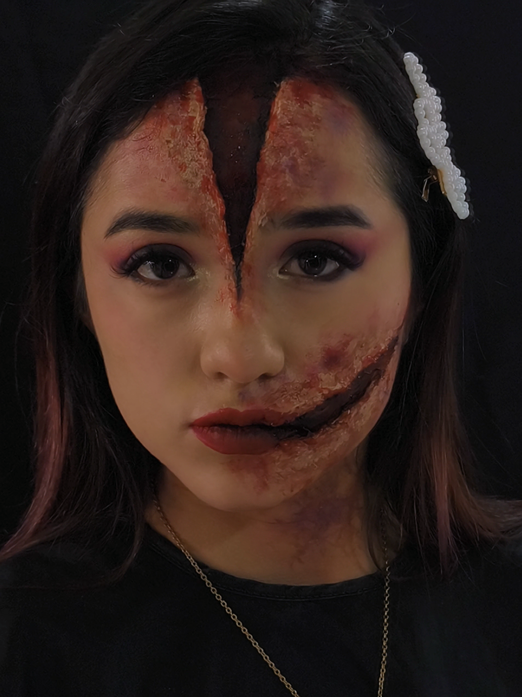 😵‍💫😖...No apto para sensibles! ⚠️🩸 #bytatis #makeup3d #makeupfxartist #makeupfx #makeupartist #gore #destinofinal #hbs #hbs_090 #makeup #amoralarte #artattack #papel #cuero #fyp #viral 