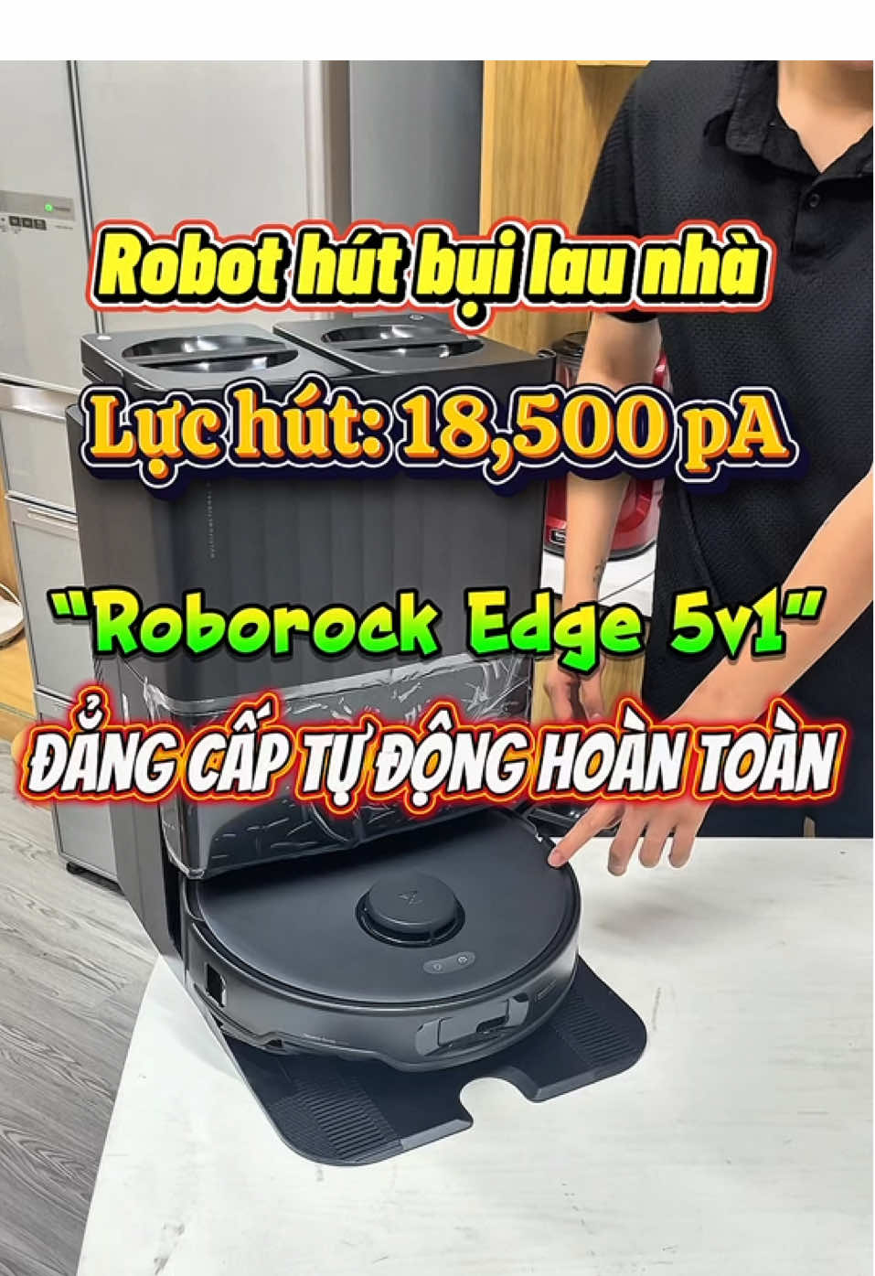 Robot hút bụi lau nhà Roborock Edge 5v1 - Đẳng cấp của công nghệ tự động hoàn toàn.  #mayhutbuicamtay #mayhutbui #roborock #robothutbui #robothutbuilaunha #robothutbuithongminh #roborockrun #robotlaunhahutbui #mayhutbuilaunha 