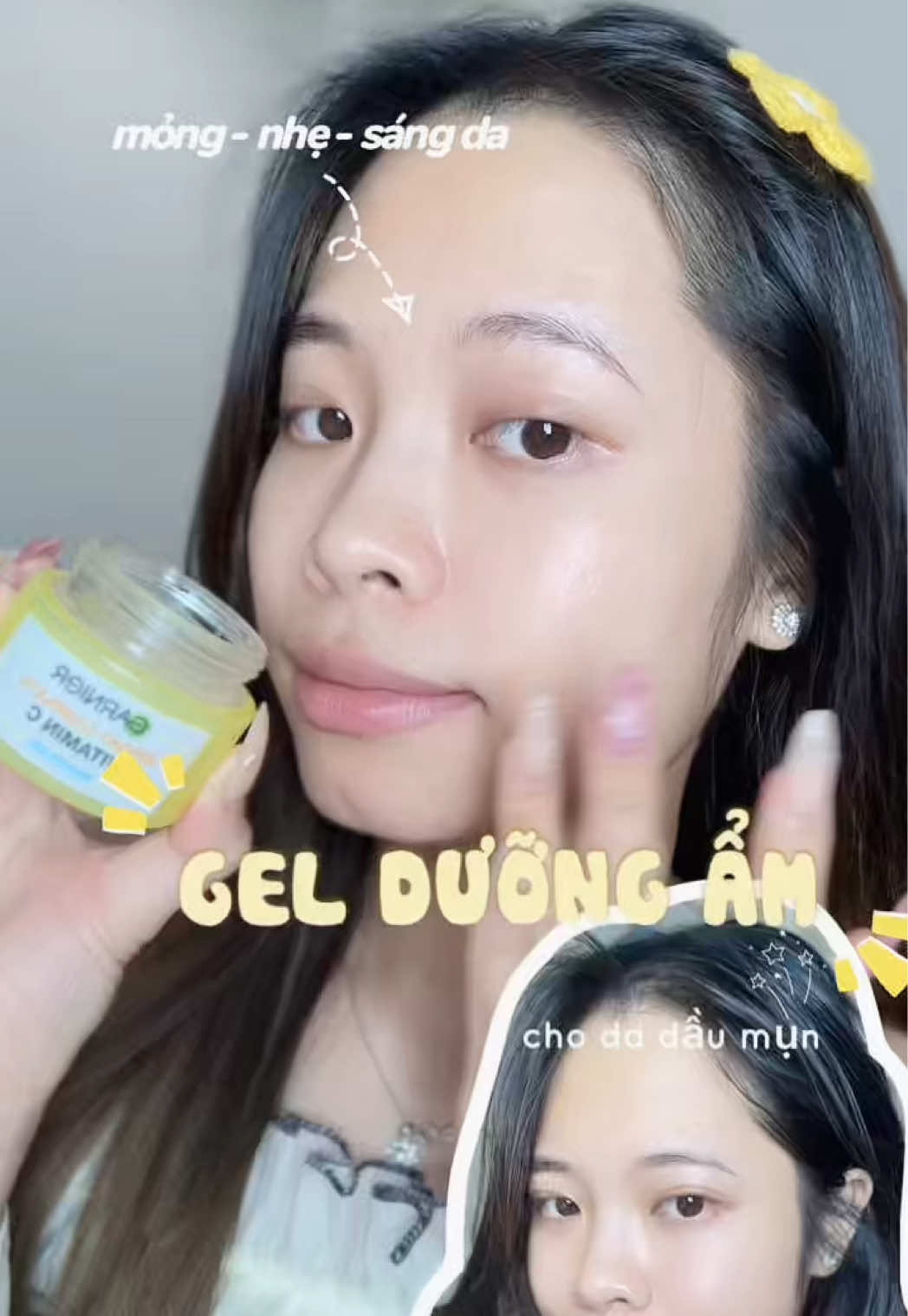 Gel dưỡng ẩm Vitamin C cho da dầu mụn nè, giá ngon lun 🌞✨ #KatHealthy #goclamdep #reviewlamdep #gelduongam #garnier #watergel #kemduongam