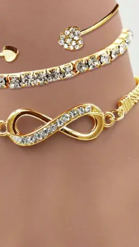 Conjunto De Pulseira De Corrente De Cobra Diamond Infinity Em Ouro Para Mulheres , Presente Chique E Luxuoso Link: https://s.shopee.com.br/LccI92lxx ##CapCut