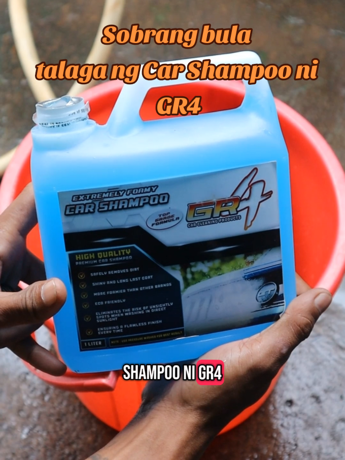 napaka bula talaga netong car shampoo ni GR4 #creatorsearchinsights #carshampoo #carshampoowithwax #foamy 