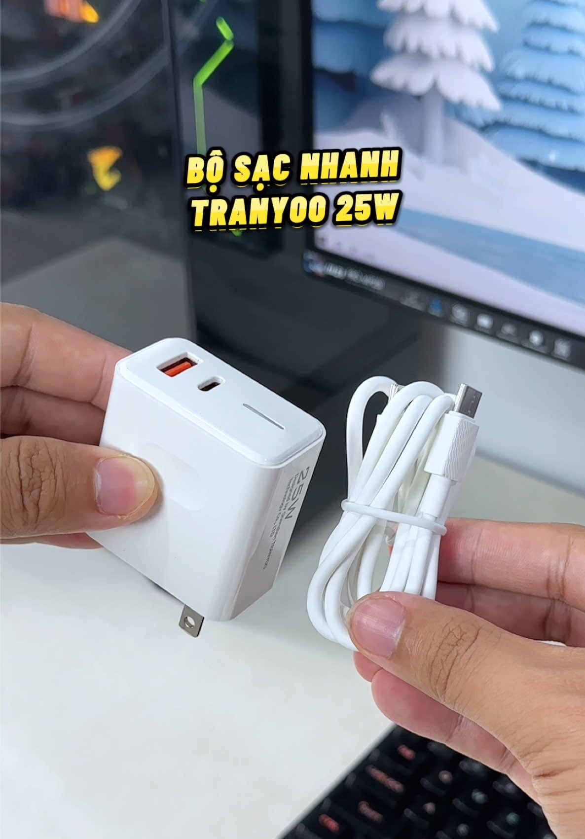 Bộ sạc nhanh Tranyoo 25W #viral #fyp #docongnghe #phukiendienthoai #sacnhanh #bosacnhanh #sacnhanh25w 