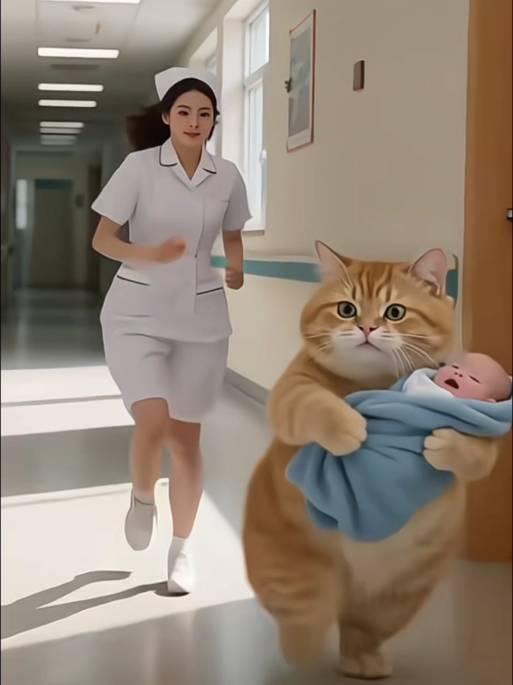 si oyen menyelamatkan anak bayi #oyen #kucinglucu #kucing #animasi #animasilucu 