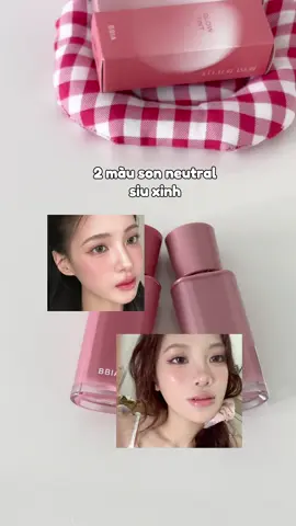 Sao giờ tui mới biết hai màu xinh xỉu này của BBIA 🍧🫶🏻✨ #bbia #bbiaglowliptint #00rosy #11nudy #sonmoi #lipstick #swatchson #swatches #lamdep #BeautyTok #viral #trending 
