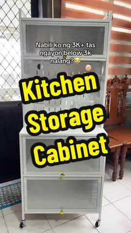 This Kitchen Storage Cabinet is a total game changer! ✅ Space-saver ✅ Stylish pa ✅ Kayang-kaya i-organize ang lahat ng gamit sa kusina Perfect for condiments, plates, even those kaldero na walang masilungan 😅 #BudolFinds #KitchenGoalsPH #TiktokMadeMeBuyIt
