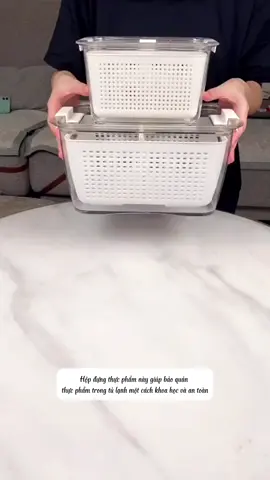 Hộp đựng thực phẩm 2 lớp cao cấp kèm rổ thoát khí, nước, hội bảo quản thực phẩm để tủ lạnh có khóa #hopbaoquanthucpham #hopdungthucpham #hopdungthucphamtulanh 