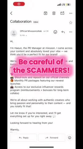 I almost got scammed! Be careful microinfluencers!! #scammers #scammeralert #scam #scammerviral #microinfluencer #prscam #pr #influencerscam #mixsoon #ambassador #ambassadorscam #trending #fyp #trend #fypage #fy #becareful #alert #mixsoonambassador #mixsoonpr #collaboration #collab 