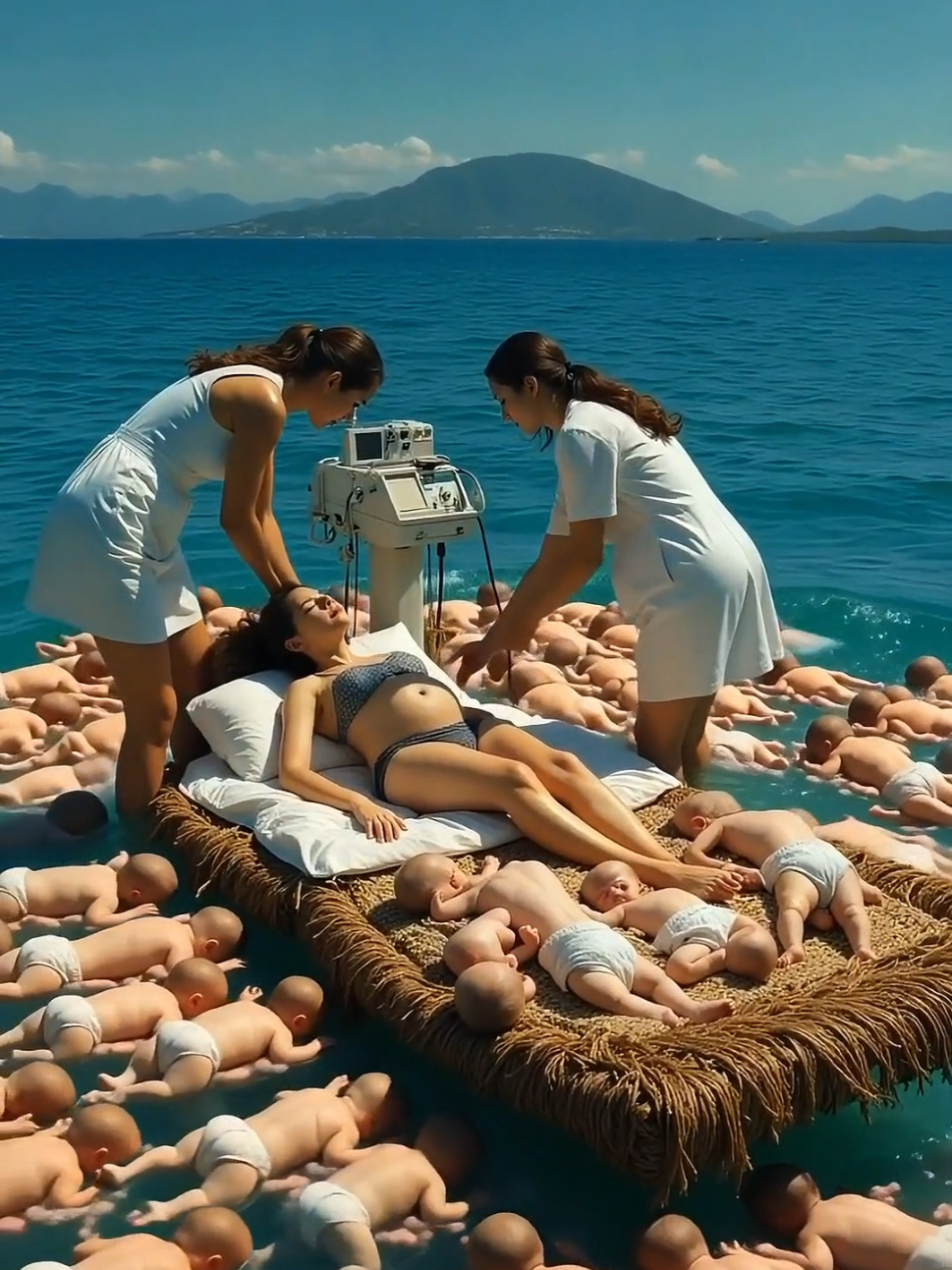 She Gave Birth to an Ocean of Babies What Happened Next Is Beyond Imagination! A surreal story of a mysterious pregnant woman found floating in the ocean — giving birth endlessly. Nurses helpless, babies everywhere. What does this mean? 👀🌊 #PregnantMystery #OceanOfBabies #SurrealStory #ViralTikTok #TikTokUK #FantasyScene #UnbelievableVisuals #AIShorts #AIVideo #MindBlown #TikTokEurope #PregnantArt #EndlessBirth #SymbolicVisuals #OpenSeaDrama #ViralFantasy #MovieSceneVibes #BikiniMystery #EmotionalAI #DeepMeaningVideo 
