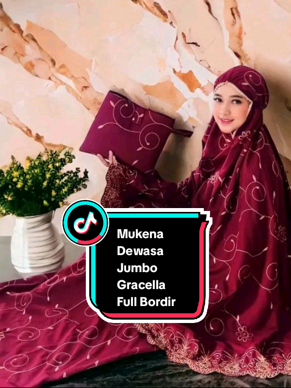 💫Mukena Dewasa Jumbo Gracella Full Bordir💫 Tampil anggun di setiap ibadah dengan mukena bordir eksklusif warna bervariasi  💚 🌸 Bahan adem & lembut 🌸 Bordir bunga premium 🌸 Dilengkapi pouch serbaguna 🌸 Ringan & praktis dibawa ke mana pun #MukenaCantik #MukenaTravel #MukenaPremium #MukenaBordir #FYP 
