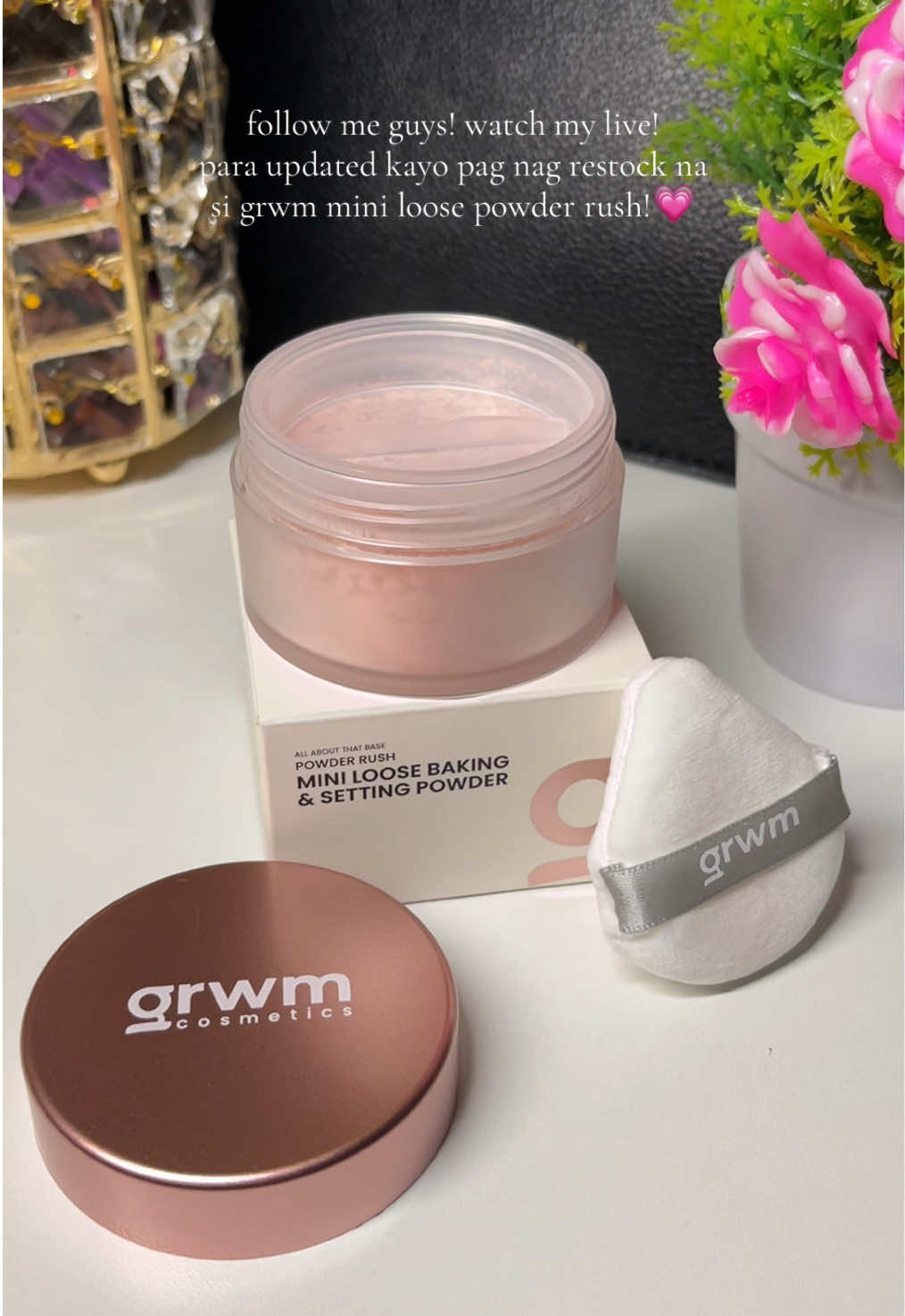 @GRWM Cosmetics grwm mini bright n pink powder rush 💗✨ #fyp #foryoupage #tiktokshop #tiktokshopph #brightnpink #brightnpinkgrwm #grwm #grwmmakeup #grwmproducts #grwmloosepowder #grwmloosepowdercreampuff #grwmcosmetics #grwmcosmeticsph #loosepowder #loosepowders #settingpowder #settingpowders 
