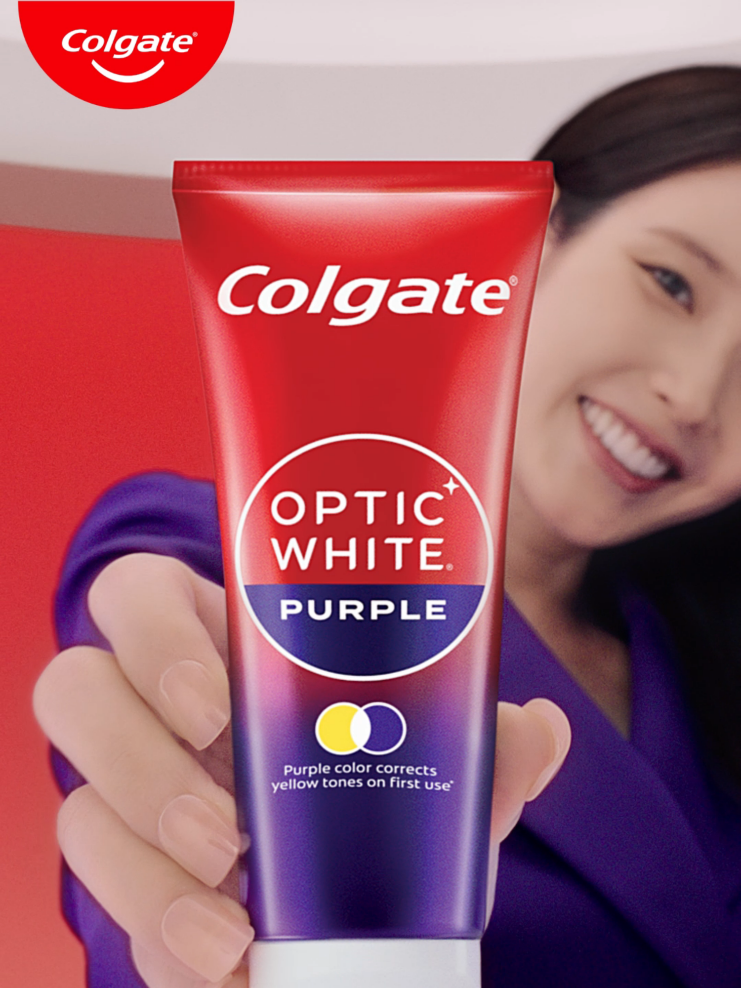 Discover IU's beauty hack - instantly color corrects yellow tones on your teeth. 🤩🦷✨  #Colgate #OpticWhitePurple  #BeautyTok #FYP ##pemutihangigi