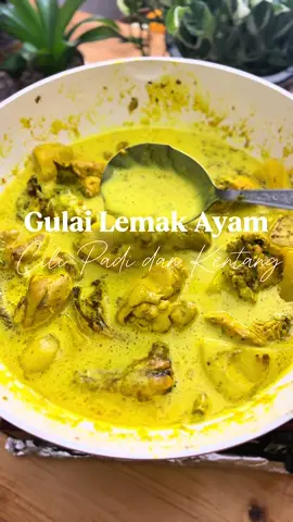 Gulai Lemak Ayam Cili Padi Ubi Kentang. Ingat masa dulu, masak gulai lemak macam ini lah gayanya.Lagi extra bila kelapa tu kukur dan perah sendiri. Lagi cantik berminyak dan sedap rasa dia.  Rindunya makan ramai-ramai gulai lemak macam ni , sampai bibir melekat minyak santan😀. #kakyan #azianhasan #gulailemakcilipadi #gulailemakciliapiayam #gulailemakcilipadiayamkentang #masakanmudah #resepimudah #resepikakyan #laukduludulu #masakanrumah #ResepiKampung #MasakanKampung #fyppppppppppppppppppppppp #fypage #fypage 