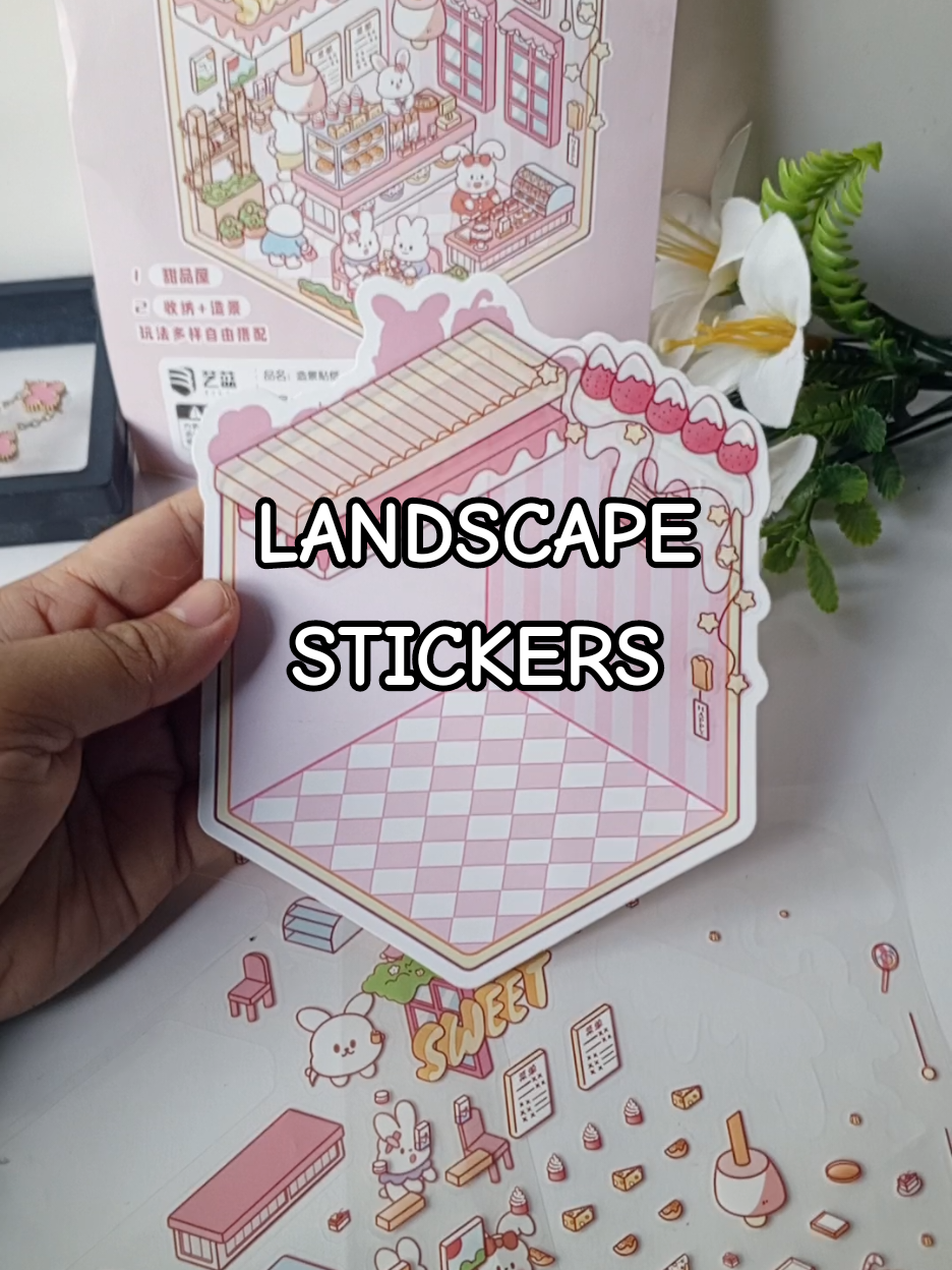 mag-eenjoy mga kids dito 😍 kahit mga bagets at mga mommies 🤣 #stickers #cartoonstickers #landscapestickers #cartoonlandscape #cutestickers #koreanstickers 