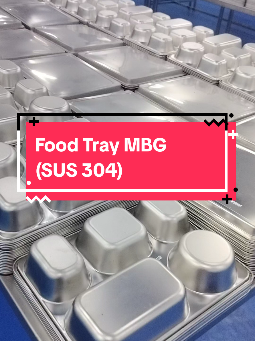 Food Tray Makan Bergizi Gratis Bahan Stainless steel SUS 304#foodtray #foodtraymbg #foodtraystainlesssteel304 #makanbergizigratis #fyp 