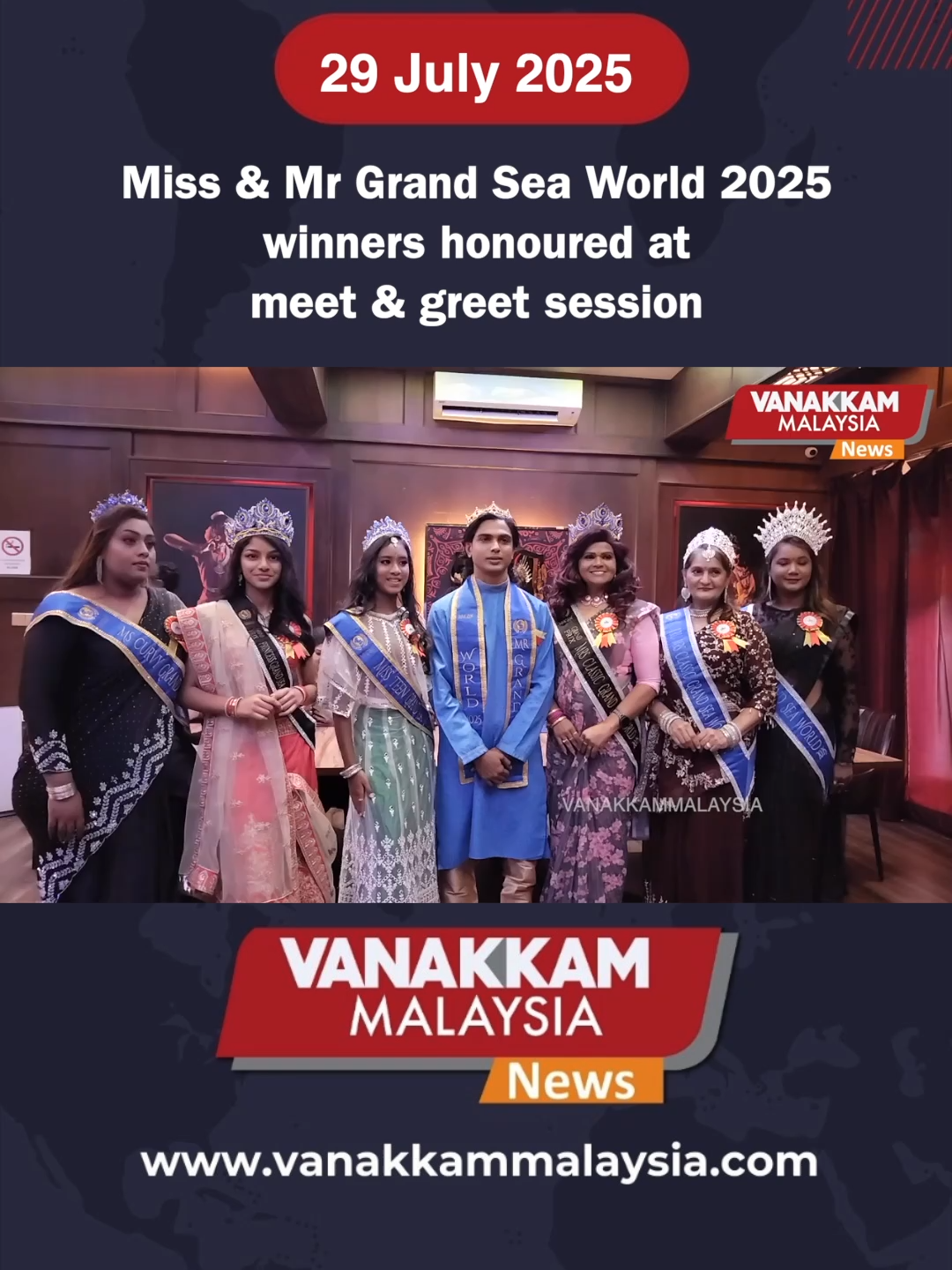 Miss & Mr Grand Sea World 2025 winners honoured at meet & greet session #latest​​ #vanakkammalaysia​​ #MissMrGrandSeaWorld2025 #winners #honoured #meetgreetsession #trendingnewsmalaysia​​ #fyp​​ #vmnews​​ #foryoupage​​ #malaysiatamilnews