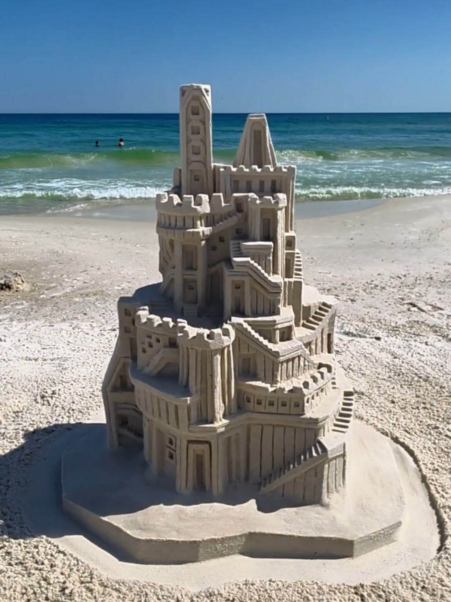 All my hard work!? (He had permission, Thanks Ty!) #asmr #satisfying #oddlysatisfying #sandasmr #sandcastle #sand #sandsculpture 