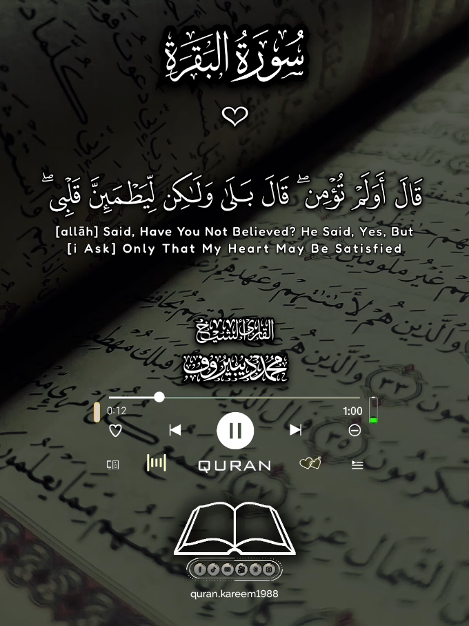 ﴿ واذا قال ابراهيم ربي ارني كيف تحيي الموتى ﴾ ☝️🔊🥀  #أرح_قلبك_بالقرآن #سورة_البقرة #الشيخ_محمد_ديبيروف #آيات #قرآن #تلاوات #الجميع #استغفر_الله #متابعين #المتابعين #يا_رب #الأصدقاء #أصدقاء_الأصدقاء #راحة_نفسية #صوت_من_الجنة #صباح_الخير #مساء_الخير #المسلمين #سبحان_الله #الإسلام #quran #foryou #everyone 