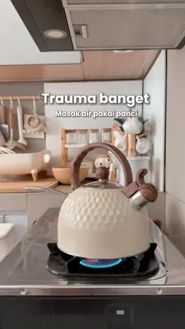 Trauma masak air pakai panci krn sering lupa.. mending pakai teko siul biar ada yang ngingetin hehe  #tekosiul #tekosiulestetik #dapurminimalis #dapurestetik 