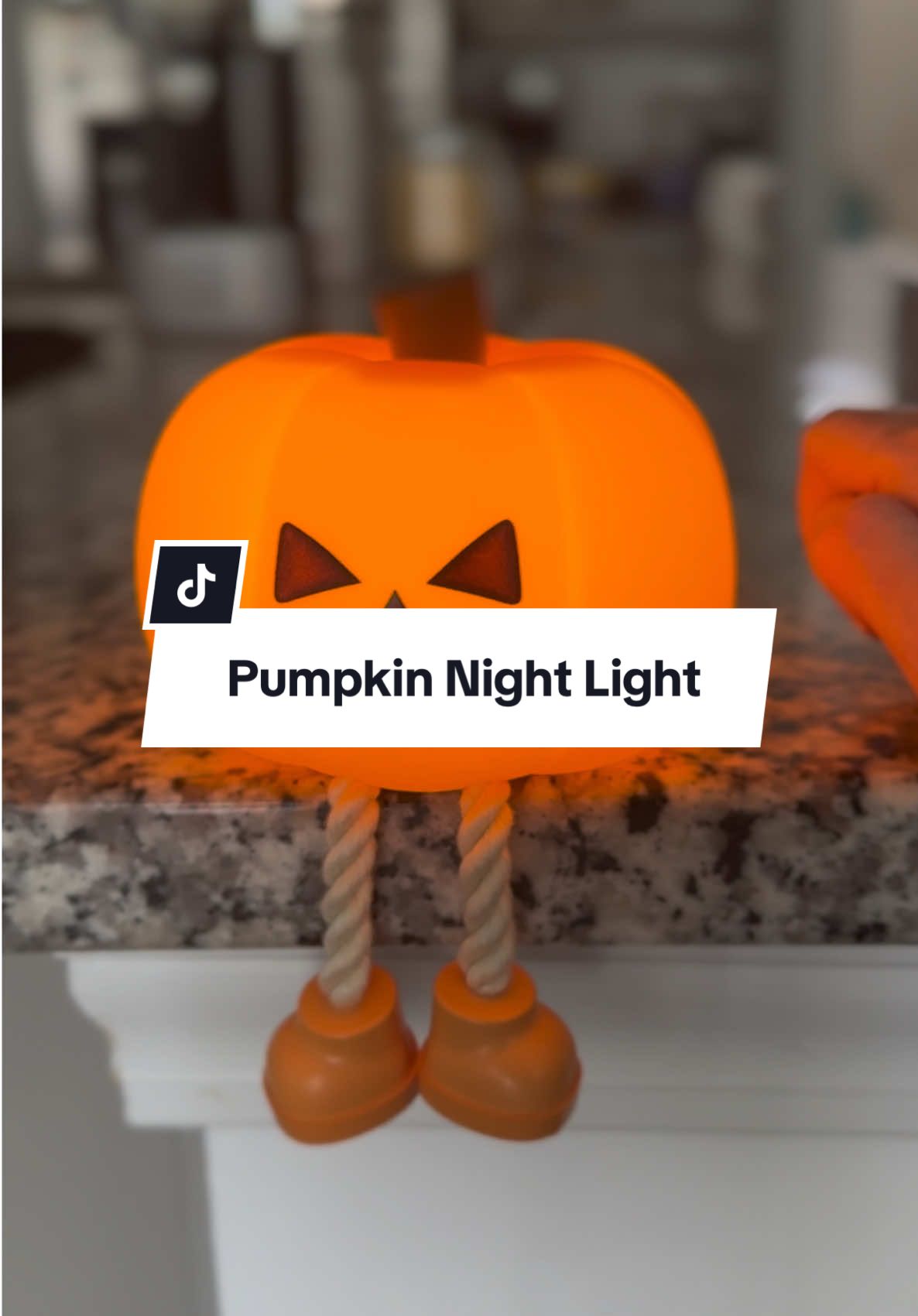 This squishy pumpkin light is giving cozy fall vibes #halloweendecor #pumpkindecor #nightlight #falldecor #fallready 