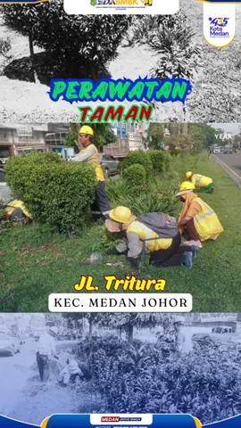 Dinas Sumber Daya Air, Bina Marga, dan Bina Konstruksi Kota Medan Melalui Personil UPT SELATAN melakukan giat Pemeliharaan Taman Median di Jalan Tritura, Medan Johor. Pemeliharaan Taman ini meliputi pencabutan rumput liar, memangkas ranting dan menata taman. Kegiatan ini terus dilakukan untuk memberikan kenyamanan dan memperindah lingkungan perkotaan dan juga memperindah taman yang sudah ada sekaligus menjaga kelestariannya.  #MedanUntukSemua #PemkoMedan #DinasSDABMBKKotaMedan