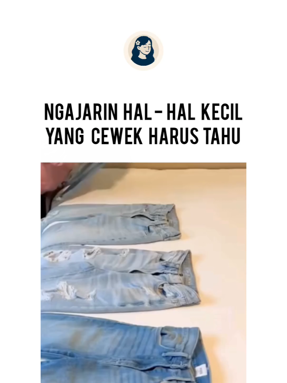 ✨ Jeans yang tertata rapi bikin lemari terlihat lebih stylish dan tertata ~ #wanitapandai #tipsmelipat #celana #tips #cewek #lipat 