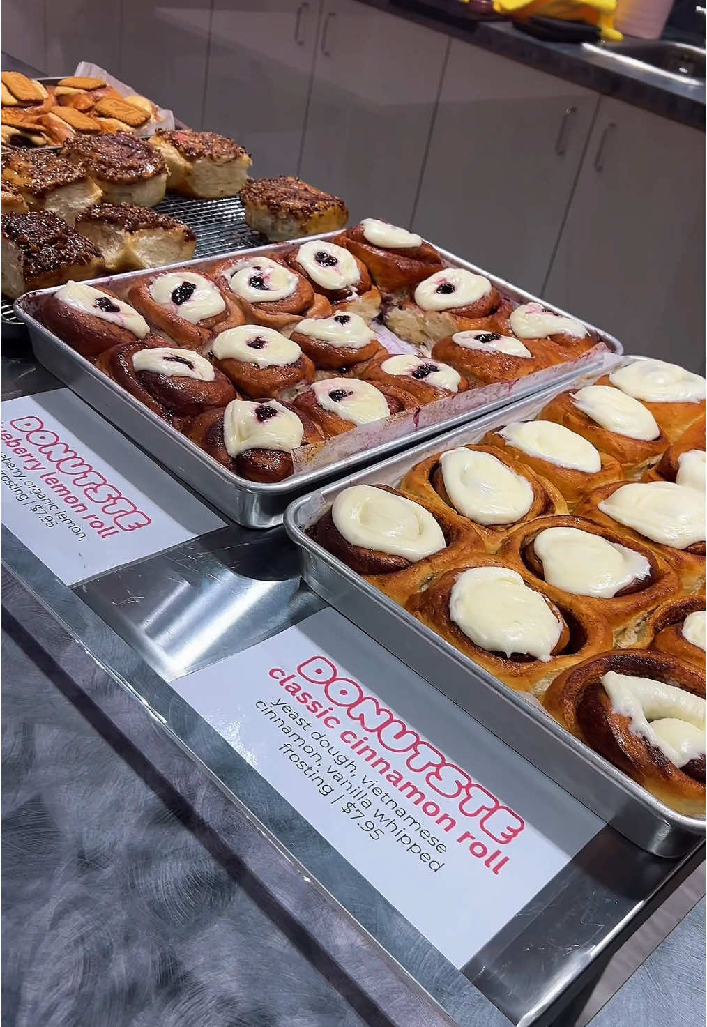 Let’s grab breakfast over at @Donutste Doughnuts 😋. My favorite so far is the bacon egg and cheese sandwich on brioche buns, with the strawberry shortcake matcha latte ❤️❤️❤️❤️