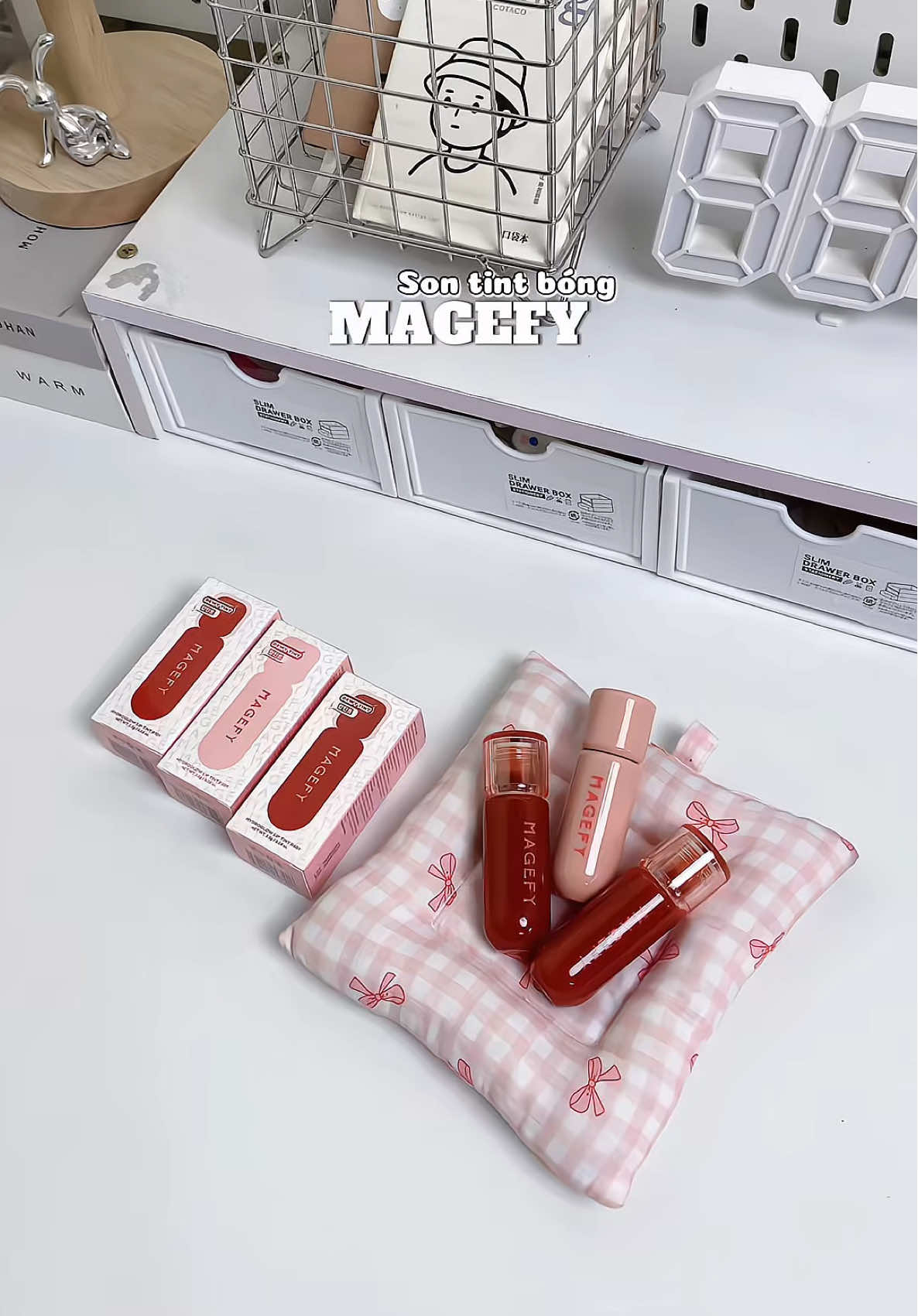 Dòng son tint bóng siu xinh 💋💄#nhyeeunbox #sontint #sontintbong #magefy #unboxing #review #xuhuong #viral 