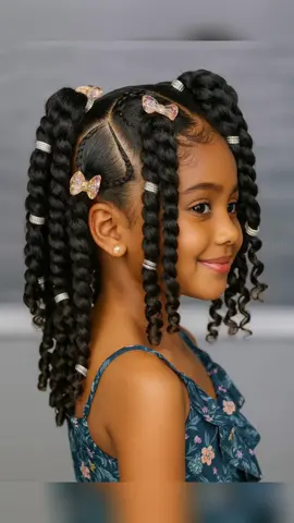 Cute hairstyle for little girls. #hairtrends #fyp #cornrowsbraids #followersreelsfypシ゚viralシfypシ゚viralシalシ #kidshairstyles #2025viralvideos #africantiktok #hairtiktok #foryourpage #kidsoftiktok #kidshair 