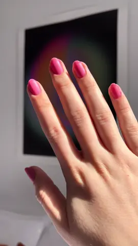 matte pink sparkle reverse french 💕 polish is from @ilnp #nailart #easynailsathome #nailinspo 
