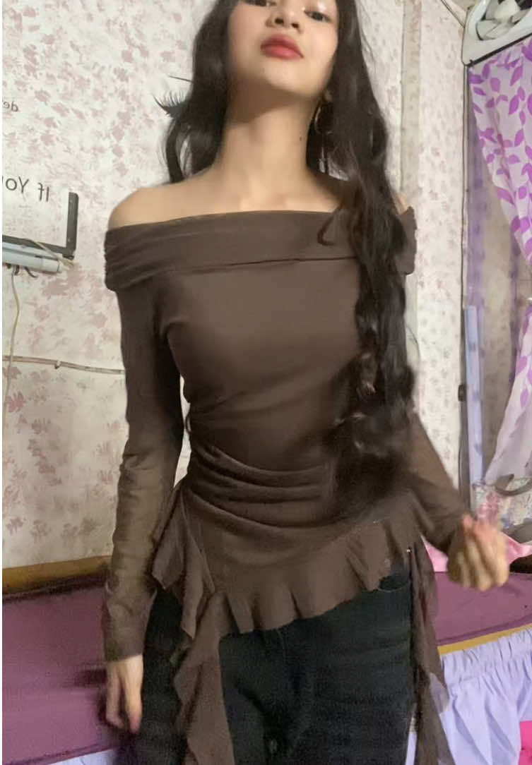 #fitcheck #brown #outfit #brownoutfits #ruffletop #topsrecommendation #4you 