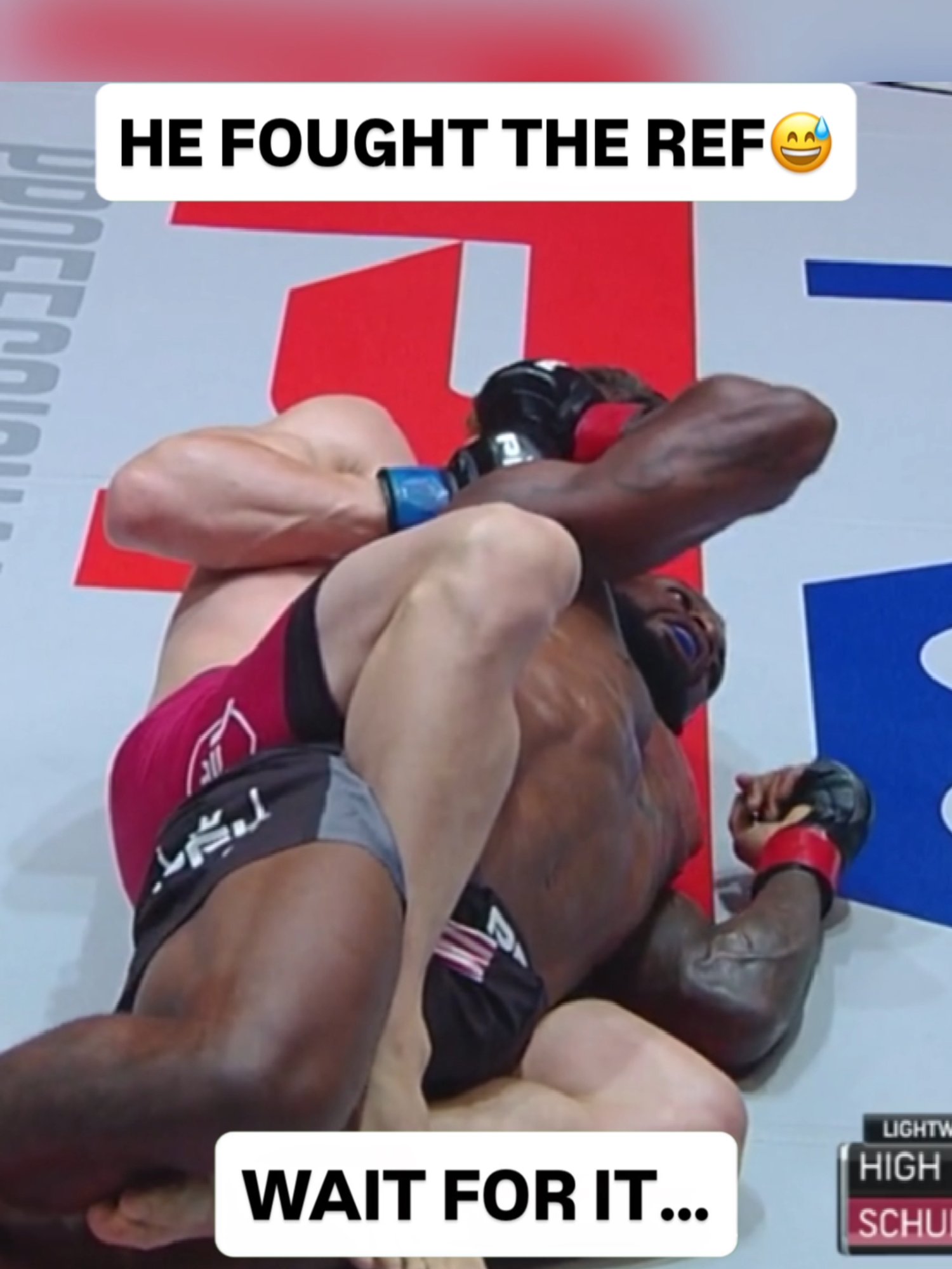 When you get choked so bad you start beef with the ref 😵😂 Bro rebooted in the wrong boss fight 💀 #PFL #MMA #sports #Fighter #highlight #blooper #funny