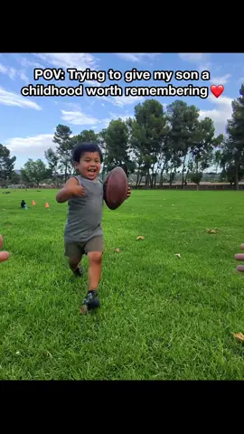 Living the dream 🏈❤️  Playing football and sports together is one of our favorite father and son things to do. It doesn’t get much better than running around playing our favorite sports together on a nice day in an open grass field. Not only is this a good time, Abide is growing in his confidence, coordination, and love for sports. It’s truly a special joy to be able to enjoy these little moments together, and I hope we can both look back on these memories for years to come.  Thank you God for the life we live. I am blessed far more than I deserve.  #Love #pov #wholesome #dadlife #cute #reels #trending #Jesus #football
