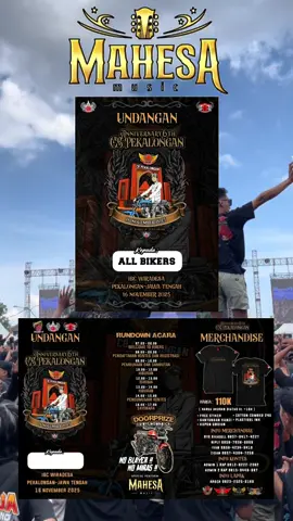 MAHESA MUSIC lho kiii 🔥🔥🔥 Aku sih GASSSS 🤗🤗🔥🔥 Prepare dan gassss kann bolo !!! ANNIVERSARY 6th CB PEKALONGAN  16 November 2025 Lokasi IBC WIRADESA PEKALONGAN  JAWA TENGAH Gayeng bareng MAHESA MUSIC 🔥🔥🔥 #fyp #cbindonesia #cbpekalongan #cbjateng #infoacaratouring 