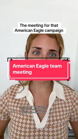 The brainstorming meeting for that American Eagle campaign #parody #satire #backtoschool #marketing 
