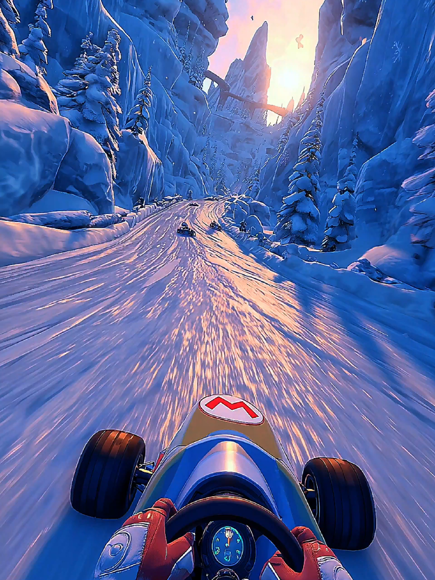 8K Live Wallpaper. 🏎️❄️ Speeding through the ultimate Mario Kart Ice Castle Track! Drifting across frozen bridges, dodging shells, and feeling the icy wind as the snowflakes swirl around. This frosty race is pure adrenaline—can you handle the slippery curves? 🏁✨  #MarioKartIceCastle #EpicKartRacing #IceTrackChallenge #livewallpaper4k #fyp 