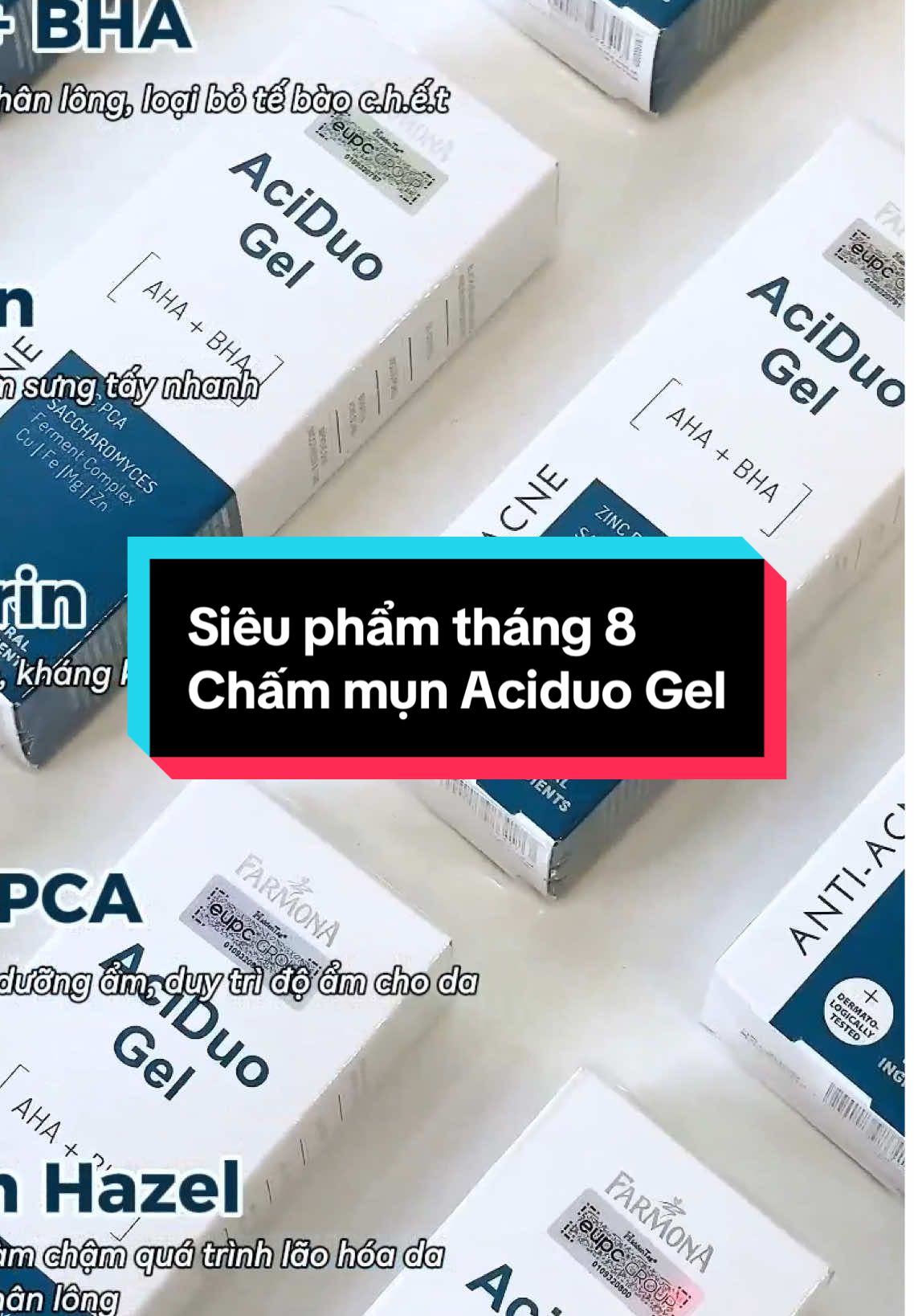 “Siêu phẩm tháng 8” khiến cho mụn khiếp sợ 🥰 Aciduo Gel #aciduogel #aciduo #chammun 