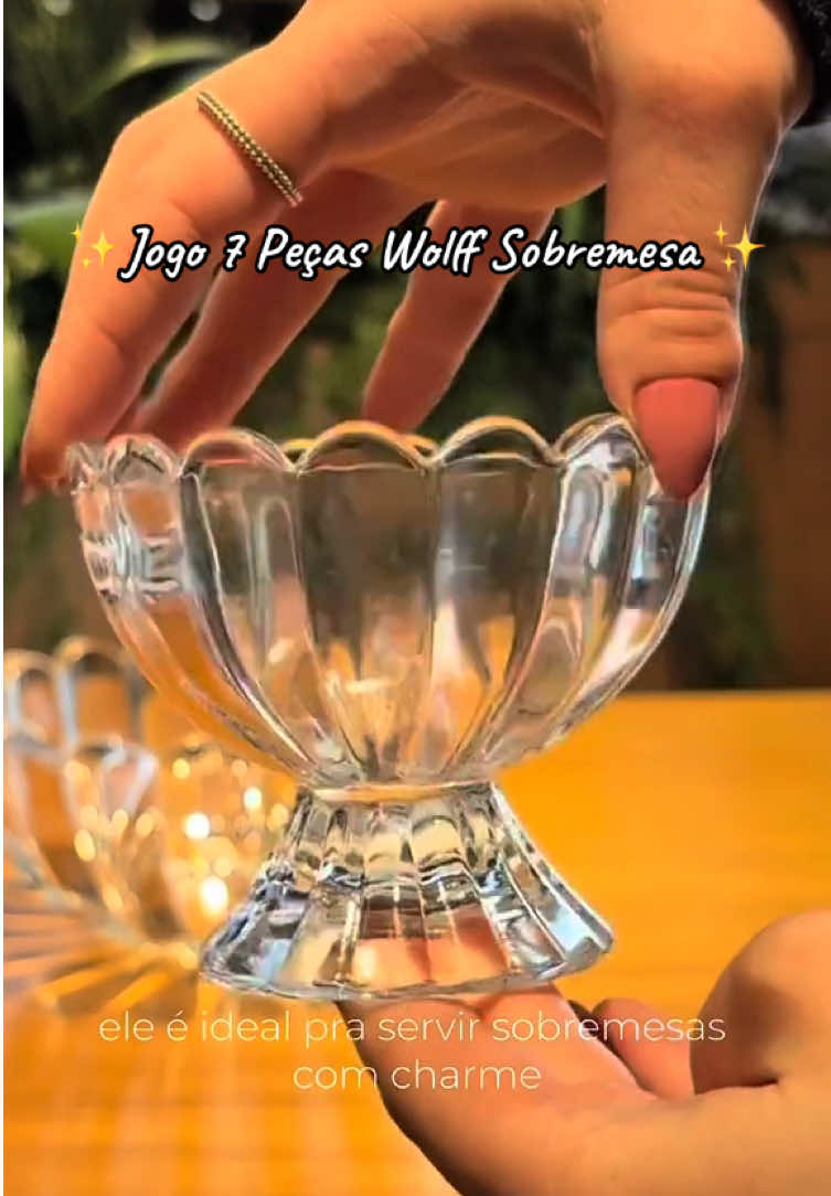 🚨Quer o link? Comente “QUERO” que vou te enviar 🔗 Link da coleção na Bio  Jogo 7 Peças Wolff Sobremesa 6 Bowls 125ml e 1,1L Mesa Posta Transparente Luxo #taça #sobremesa #bolw #woff #sobremesa #mesa #promoções #shopee #dicasparacasa #decor #descontos #promo #ofertas #casa #cozinha #mesaposta