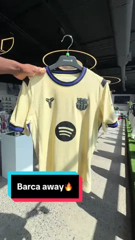 Barcelona away jersey🔥  #football #footballtiktok #soccertiktok #premiumsoccer #premiumsoccerstore #soccerstore #fcbarcelona  