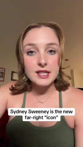 This ad was so ‘pro-white’ that Sydney Sweeney has been adopted by far-right groups on the Internet, who see her as representing their cause…😭 #sydneysweeney #intersectionalfeminism #feministtiktok #leftisttiktok #education #americaneagle #leftist 