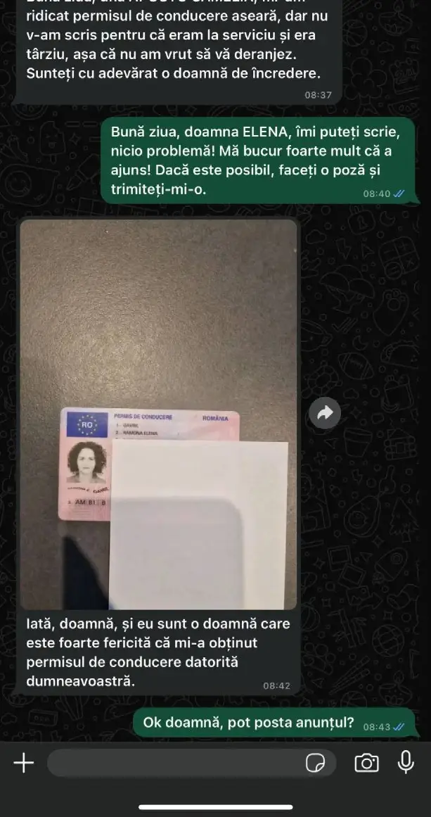 Bună seara, uite, doamna tocmai și-a luat permisul de conducere original de ieri seară fără să susțină examenul. Permisele noastre de conducere sunt întotdeauna originale și înregistrate în baza de date. #vu #angletaire🇬🇧 #allemagne #allemagne #permisdeconducere🚘😊 #moldavite #permite #permisdeconducere🚘😂 #permisdeconducere #allemagne🇩🇪 #roumani🇷🇴🇫🇷 #italia 