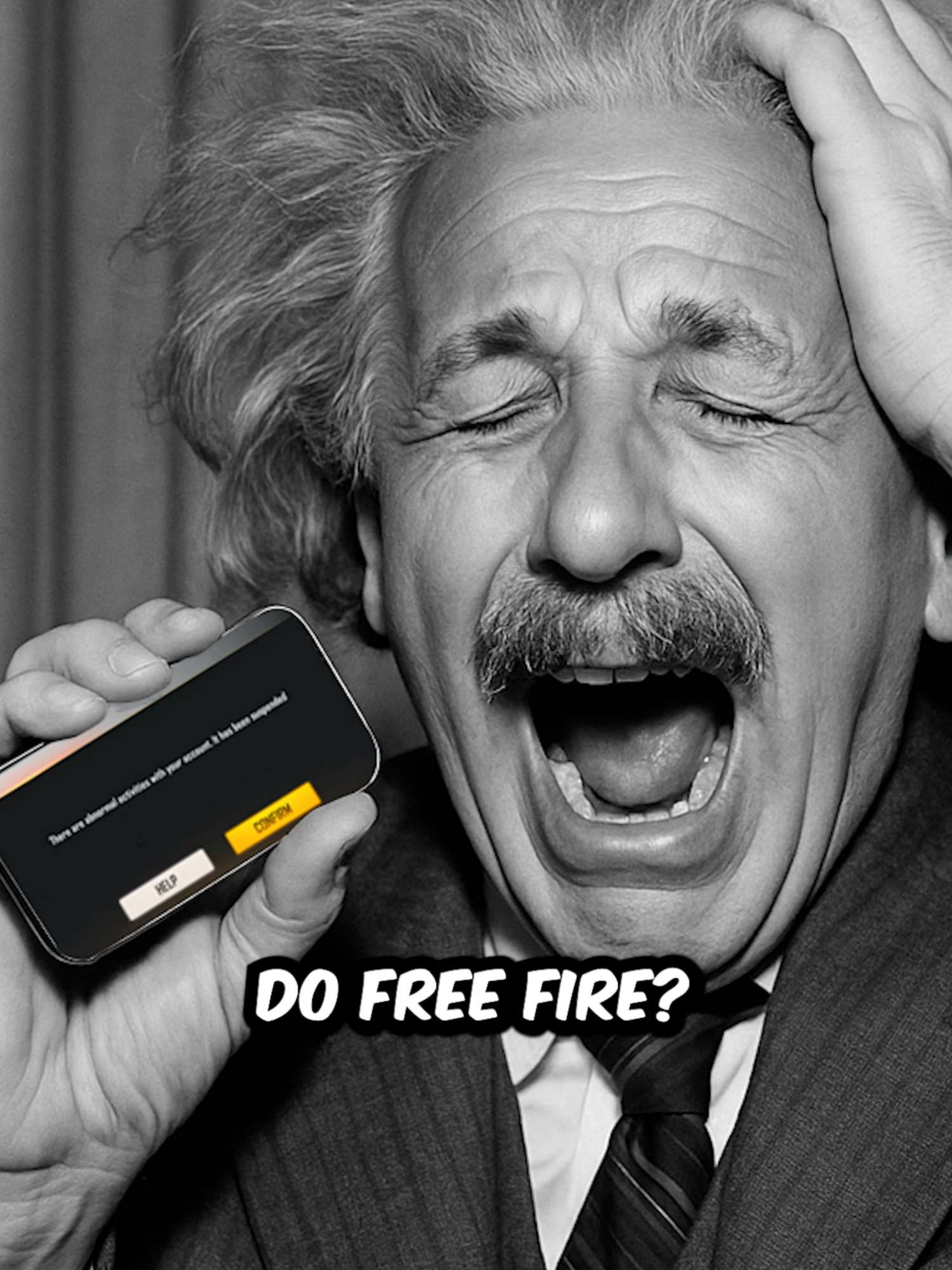 Por que Albert Einstein foi banido do Free Fire? #engracado #humor #fyp #ironia #oppenheimer #freefire