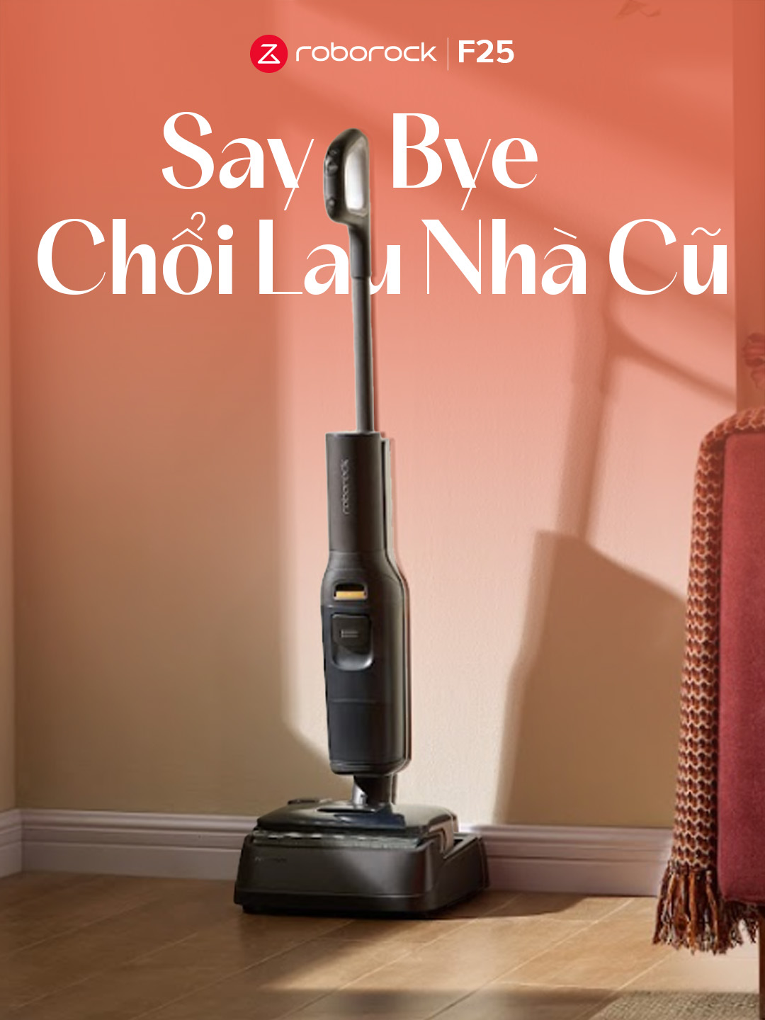 ❌ Bye bye chổi lau nhà truyền thống ✅ Say hi máy cầm tay lau nhà thế hệ mới tự biết giặt và sấy giẻ lau 90 độ C trong vòng 10-20 phút, sạc nhanh 4 tiếng - dùng 45 phút vô tư #roborock #roborockvietnam #otech #mayhutbuicamtay #F25