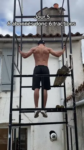 J’espère en faire plus la prochaine fois #jour5 #gym #Motivation #StreetWorkout #Tractions #challenge 