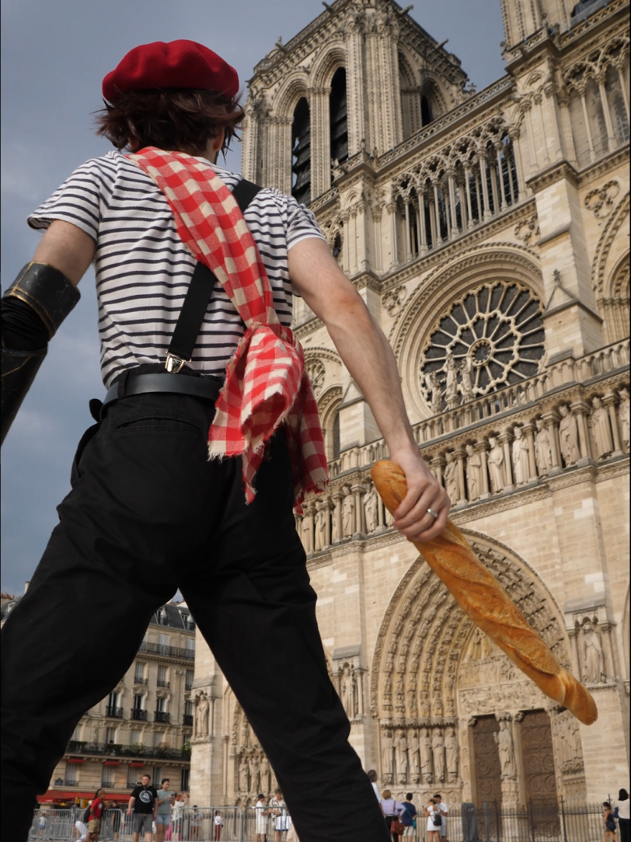 Gustave in a parallel universe ! video by @MANOCOS  @Expedition33  #notredame #france #france🇫🇷 #expedition33 #clairobscur #gustave #paris #baguette 